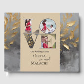 金ゴールドリーフインパストノワール ゲストブック (正面)