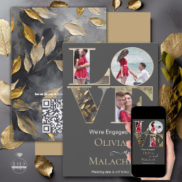 金ゴールドリーフインパストノワール 案内状