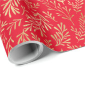 金ゴールドリーフエレガントクリスマス ラッピングペーパー (ロールコーナー)