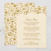 金ゴールドリーフグリッター紙吹雪ドットディナエレガントーメニュー メニュー (正面/裏面)