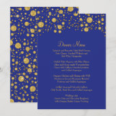 金ゴールドリーフグリッター紙吹雪ドットディナエレガントーメニュー メニュー (正面/裏面)