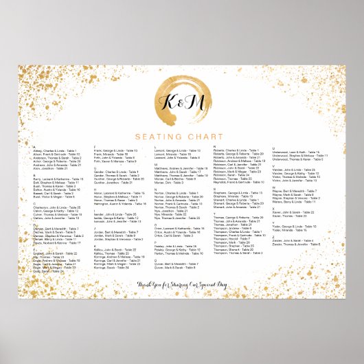 金ゴールドリーフスプレー披露宴アクセサリ ポスター (正面)