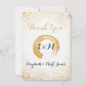 金ゴールドリーフスペリーありがとうご注意カード ノートカード (裏面)