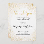 金ゴールドリーフスペリーありがとうご注意カード ノートカード (正面/裏面)