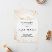 金ゴールドリーフスペリーありがとうご注意カード ノートカード (正面/裏面インサイチュ)