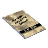 金ゴールドリーフファンタジー白黒グラフティ ノートブック (右側)