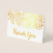 金ゴールドリーフフォイルありがとうご署名 箔カード (正面)