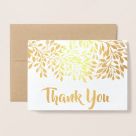 金ゴールドリーフフォイルありがとうご署名 箔カード