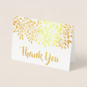 金ゴールドリーフフォイル写真と署名をありがとう 箔カード (正面)