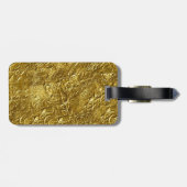 金ゴールドリーフプリントラゲッジタグ ラゲッジタグ (裏面横)