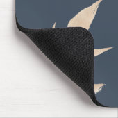 金ゴールドリーフミニマリストダークブルーモノグラムマウスパッド マウスパッド (コーナー)