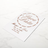 金ゴールドリーフリースプレス日の保存 箔招待状 (回転した状態)