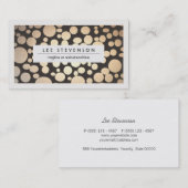 金ゴールドリーフルックシックモダンサロンとスパ 名刺 (正面/裏面)