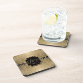 金ゴールドリーフルック(紋章の)フラ・ダ・リフェイクヴィンテージ宝石 コースター (右側)