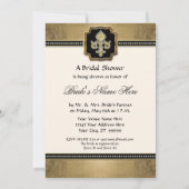 金ゴールドリーフルック(紋章の)フラ・ダ・リフェイクヴィンテージ宝石 招待状 (裏面)