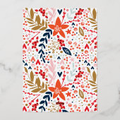 金ゴールドリーフ押しフレームクリスマステーマ写真 箔シーズンカード (裏面)