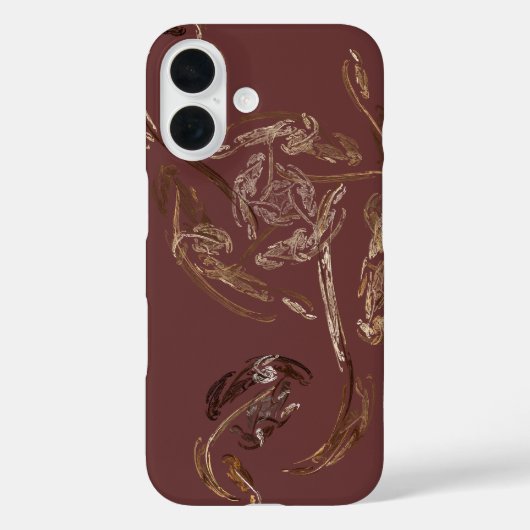 金ゴールドリーフ抽象芸術アートケース Case-Mate iPhoneケース (裏面)