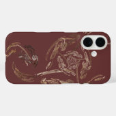 金ゴールドリーフ抽象芸術アートケース Case-Mate iPhoneケース (裏面 (横))