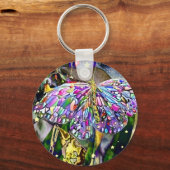 金ゴールドリーフ新年バタフライ キーホルダー (正面)