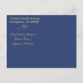 金ゴールドリーフ日付の保存 案内ポストカード (裏面)