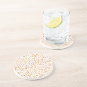 金ゴールドリーフ紙吹雪の背景（ピンク） コースター (側面)