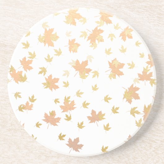 金ゴールドリーフ紙吹雪の背澄ん景 コースター (正面)