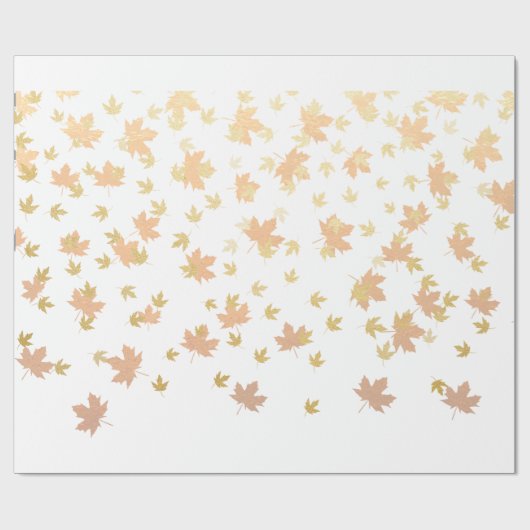金ゴールドリーフ紙吹雪の背澄ん景 ラッピングペーパー (フラット)