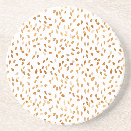 金ゴールドリーフ紙吹雪パターン コースター (正面)