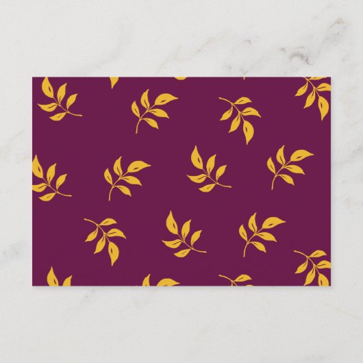 金ゴールドリーフ結婚のエンクロージャカード エンクロージャーカード (裏面)