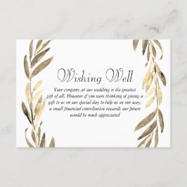 金ゴールドリーフ結婚リースの願い井戸 エンクロージャーカード