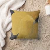 金ゴールドリーフ、抽象芸術ブラックデザイン クッション (ブランケット)