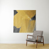 金ゴールドリーフ、抽象芸術ブラックデザイン タペストリー (インサイチュ)