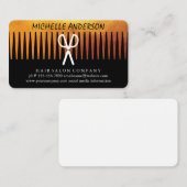 金ゴールドルクスコームハサミ美容師 名刺 (正面/裏面)