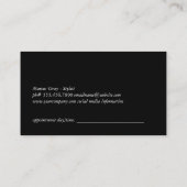 金ゴールドルクスコーム美容師アポイントメント 予約カード (裏面)