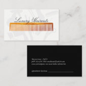 金ゴールドルクスコーム美容師アポイントメント 予約カード (正面/裏面)