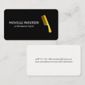 金ゴールドルクスコーム美容師アポイントメント 予約カード (正面/裏面)