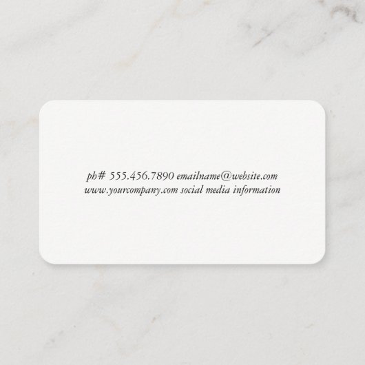 金ゴールドルクスコーム美容師アポイントメント 予約カード (裏面)