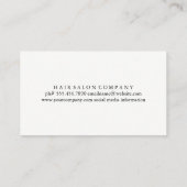 金ゴールドルクスコーム美容師 |黒い大理石 名刺 (裏面)