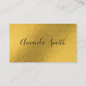 金ゴールドルクス幾何パターン |美容師 名刺 (裏面)