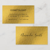 金ゴールドルクス幾何パターン |美容師 名刺 (正面/裏面)