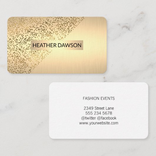 金ゴールドルクス 名刺 (正面/裏面)