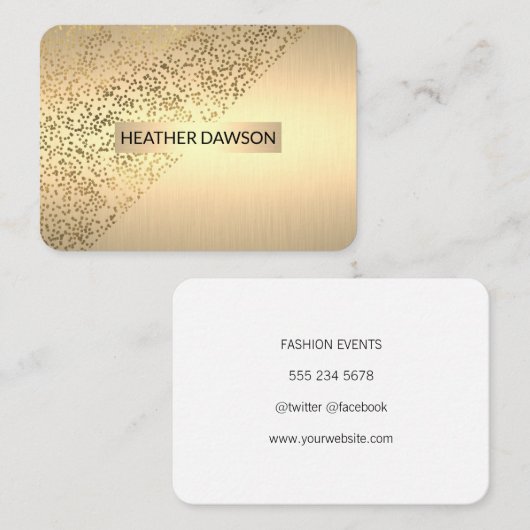 金ゴールドルクス 名刺 (正面/裏面)