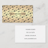 金ゴールドルクス/斑点（化粧） 名刺 (正面/裏面)