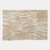 金ゴールドルクセグリッターゼブラ印刷         キッチンタオル (横)