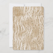 金ゴールドルクセグリッターゼブラ印刷 招待状 (裏面)