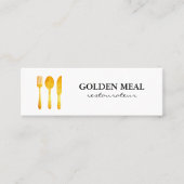 金ゴールドルクセンフードツールモノグラム スキニー名刺 (正面)
