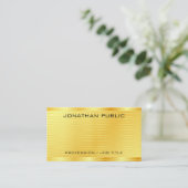 金ゴールドルッエレガントクプレミアム厚 名刺 (スタンド正面)