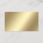 金ゴールドルッエレガントクホワイトマーブルモダンテンプレート 名刺 (裏面)