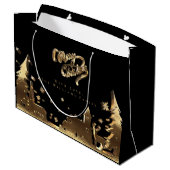 金ゴールドルッエレガントクメリークリスマスビレッジ ラージペーパーバッグ (裏面アングル)