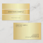 金ゴールドルッエレガントクモダンシンプルカスタムテンプレート 名刺 (正面/裏面)